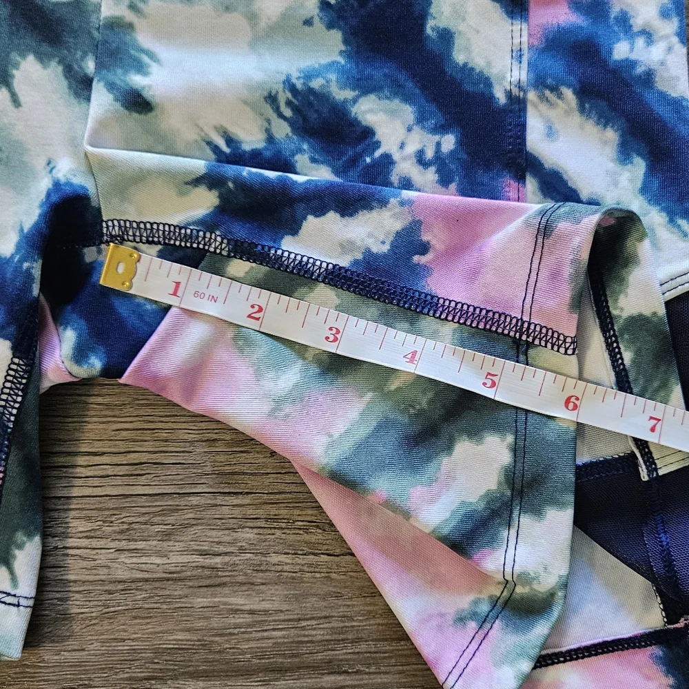 PINK Victoria's Secret Ultimate High Waist 6' Inseam Tie‎ Dye Biker Shorts